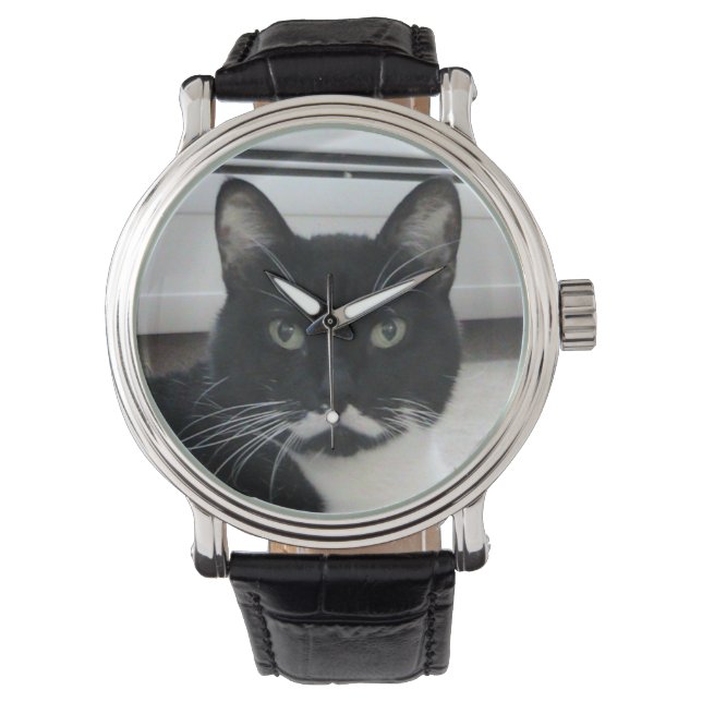 Mustache Kat Horloge (Voorkant)