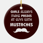 Mustache Keramisch Ornament (Achterkant)