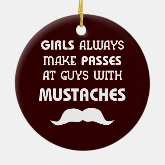 Mustache Keramisch Ornament (Achterkant)