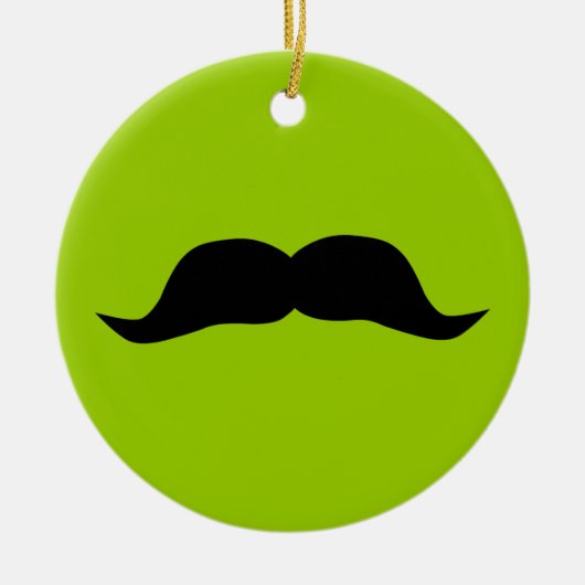 Mustache Keramisch Ornament (Voorkant)