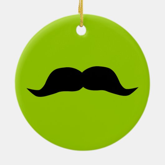 Mustache Keramisch Ornament (Achterkant)