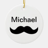 Mustache Keramisch Ornament (Voorkant)