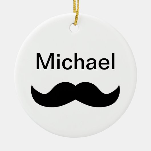 Mustache Keramisch Ornament (Voorkant)