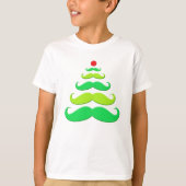 Mustache-kerstboom T-shirt (Voorkant)