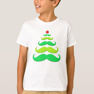 Mustache-kerstboom T-shirt