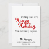 Mustache kerstboom - Vakantiekaart Feestdagenkaart (Achterkant)