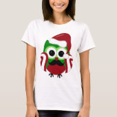 Mustache Kerstkerstman T-shirt (Voorkant)