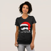 Mustache Kerstmis: door de sneeuw T-shirt (Voorkant volledig)