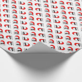 Mustache Kerstmis: doormidden door de sneeuw Cadeaupapier (Hoek)