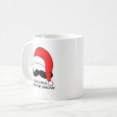 Mustache Kerstmis: doormidden door de sneeuw Koffiemok (Voorkant links)