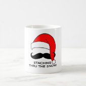 Mustache Kerstmis: doormidden door de sneeuw Koffiemok (Center)