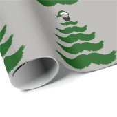 Mustache Kerstmis Man Topper Green Cadeaupapier (Rol Hoek)