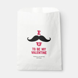 Mustache Kinder Classroom Valentijn Favor Bag Bedankzakje