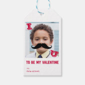 Mustache Kinder Classroom Valentijn Foto Gift Labe Cadeaulabel (Voorkant)