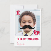 Mustache Kinder Classroom Valentijn Fotokaart Kaart (Voorkant)