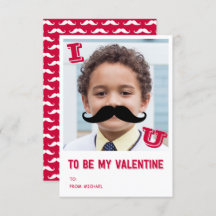 Mustache Kinder Classroom Valentijn Fotokaart