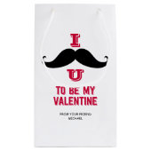 Mustache Kinder Classroom Valentijn Gift Bag Klein Cadeauzakje (Achterkant)