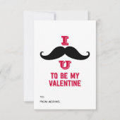 Mustache Kinder Classroom Valentijn Kaart (Voorkant)