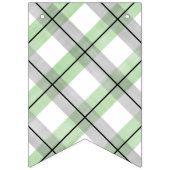 Mustache klein man groen grijs baby boy douche vlaggetjes (Eerste vlag)