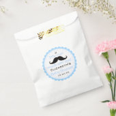 Mustache Kleine Man Baby shower Gast Bedankzakje (Gezegeld)