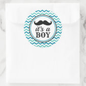 Mustache Kleine Man Baby shower Stickers - Jongen (Tas)