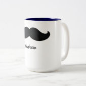Mustache koffie mok grappige gepersonaliseerde mok (Voorkant rechts)