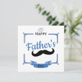 Mustache & Kroon Vaderdag Kaart (Staand voorkant)