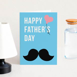 Mustache liefde voor papa: Vaderdag gevouwen Kaart