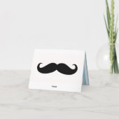 Mustache LIl Man Bedankt Card Note Kaart (Achterkant)