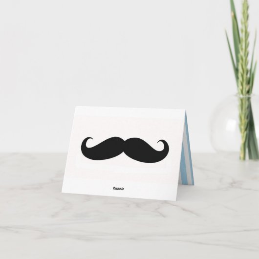 Mustache LIl Man Bedankt Card Note Kaart (Achterkant)