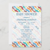 Mustache Lil' Mr. Lil' Man Retro Baby Shower Kaart (Voorkant)