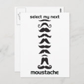 Mustache Line Up Briefkaart (Voorkant / Achterkant)