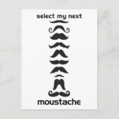 Mustache Line Up Briefkaart (Voorkant)