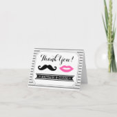 Mustache & Lips Dank je kaarten (Voorkant)