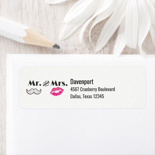 Mustache & Lips Mr. & Mrs. Etiket (Insitu)