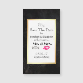 Mustache & Lips Mr. & Mrs Save the Date