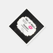 Mustache & Lips Mr. & Mrs. -Verjaardag Servetten (Hoek)