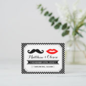 Mustache & Lips Plaats Kaarten Plaatskaartje (Staand voorkant)