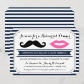 Mustache & Lips repetitie Invitae Kaart (Voorkant / Achterkant)