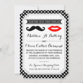 Mustache & Lips Weddenschappen Kaart (Voorkant)