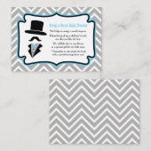 Mustache Little Man Baby shower Boek Aanvraag Informatiekaartje (Voorkant / Achterkant)