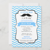 Mustache Little Man Baby shower Invitation Kaart (Voorkant)
