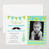 Mustache Little Man Birthday Invitations Kaart (Voorkant / Achterkant)
