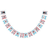 Mustache Little Man Birthday Party Banner Editable (Alle)