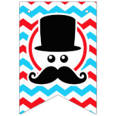 Mustache Little Man Birthday Party Banner Editable (Eerste vlag)