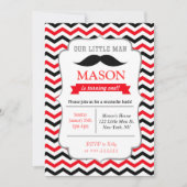 Mustache Little Man Birthday Party Kaart (Voorkant)