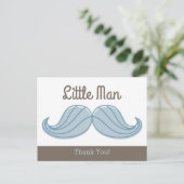 Mustache Little Man Briefkaart (Staand voorkant)