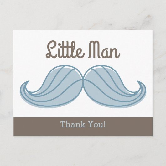Mustache Little Man Briefkaart (Voorkant)