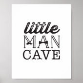 Mustache Little Man Cave Boy Baby Nursery Art Poster (Voorkant)