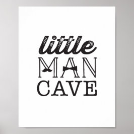 Mustache Little Man Cave Boy Baby Nursery Art Poster